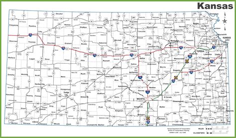 Road Map Of Kansas Highways