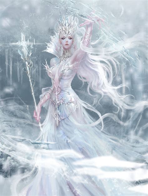 ArtStation - ice queen, lana g | Mulheres fantasia, Desenho anjo, Ilustração fantasia