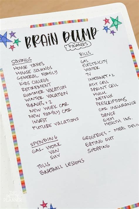 How to Do a Brain Dump & Why You Should ⋆ The Petite Planner