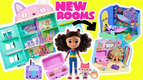 Gabby's Dollhouse Build New Rooms Carlita Playroom and Baby Box Cat Craft Room - YouTube