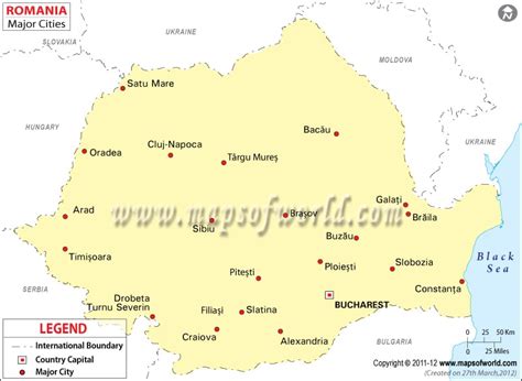 Romania Cities Map, Major Cities in Romania