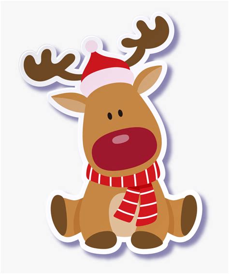 Christmas Reindeer Png Photo - Cute Santa And Rudolph , Free Transparent Clipart - ClipartKey