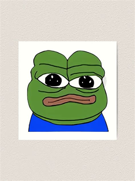 "Pepe Stare Twitch Emote " Art Print by ShopHolo | Redbubble