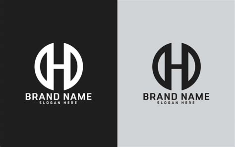 Brand H letter Circle Shape Logo Design - Brand Identity