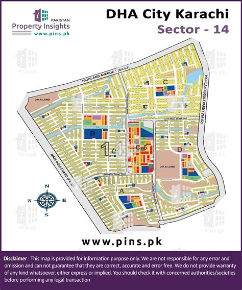 Layout plan / Siteplan Map of Sector 14C Sector 14 DHA City Karachi Karachi.