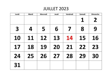 2023 Calendrier Juillet | 2024 Calendrier