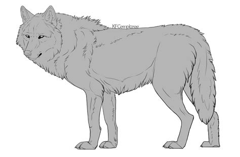 Big hunky wolf lineart (Free, PSD) by Chickenbusiness on DeviantArt