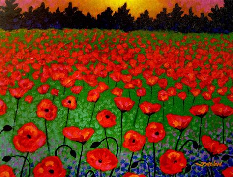 Poppy Carpet Painting by John Nolan