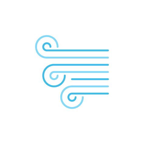 Wind vector concept blue modern icon or symbol 13065852 Vector Art at ...