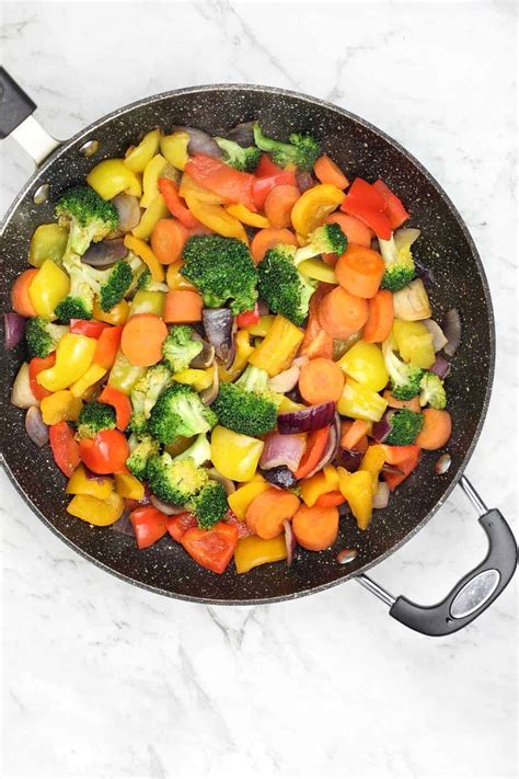 Pan Fried Vegetables Recipe | Pan Roasted Vegetables - Recipe Vibes