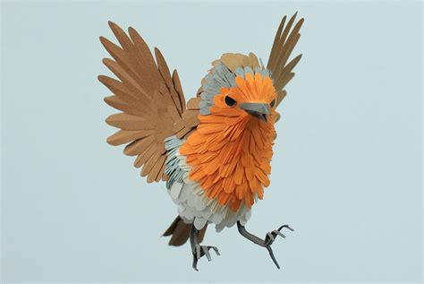 paper bird sculptures by diana beltran herrera