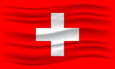 Illustration of waving Swiss flag. Vector Illustration. 6186809 Vector ...