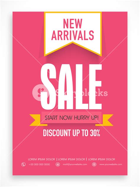 New Arrivals Sale poster banner or flyer design with discount offer ...