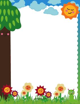 Cute Nature Border | Clip art borders, Borders for paper, Cute borders