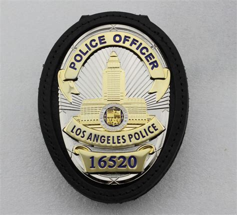 Genuine Leather Oval Holder/ Holster/ Wallet For LAPD Los Angeles Poli ...