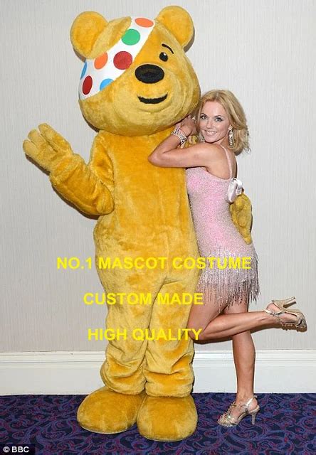 High Quality Bear mascot costumes adult Cartoon character Pudsey Bear ...