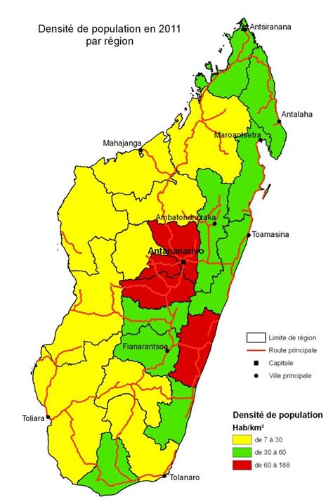 Madagascar Population Density Map