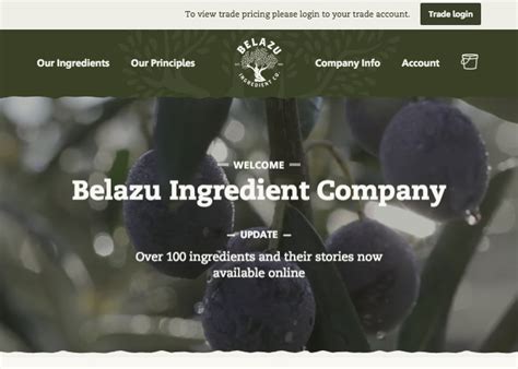 Belazu Ingredients Company - Awwwards Nominee