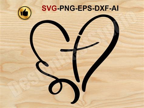 Cross SVG Heart Svg Cross Svg Silhouette Filescrosses - Etsy