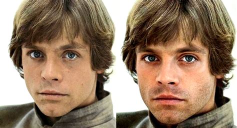 Young Mark Hamill & His Look-alike Sebastian Stan - Star Wars Fan Art ...