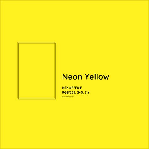 About Neon Yellow - Color codes, similar colors and paints - colorxs.com