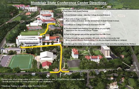 Montclair State University Campus Map - Printable Map