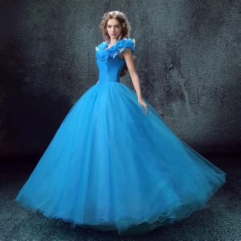 2015 New Sky Blue Cinderella Quinceanera Dresses Ball Gowns Butterfly Ornament Sweet 16 Dress ...