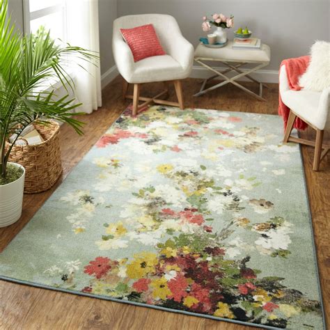 Mohawk Home Prismatic Merging Floral Multi Transitional Floral Precision Printed Area Rug, 5'x8 ...