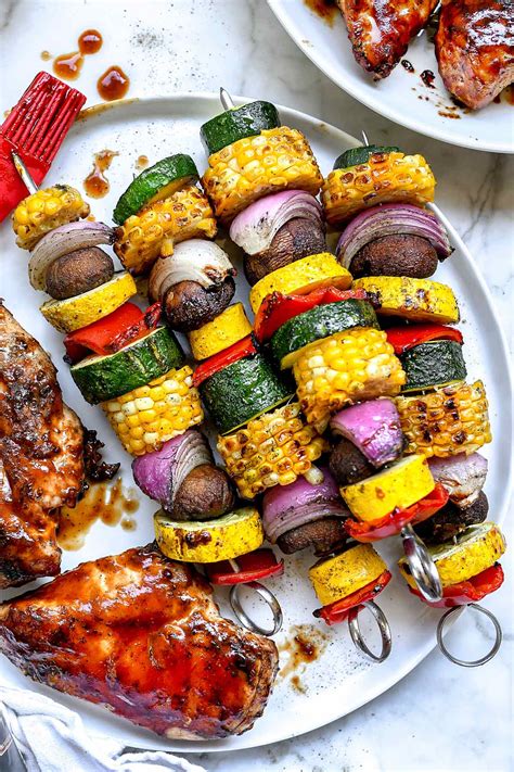 How to Make Grilled Vegetables Skewers - foodiecrush.com