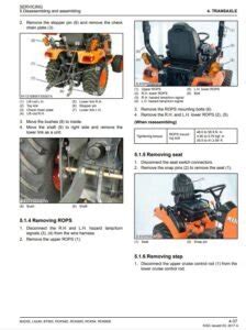 Kubota BX23S , LA340 , BT603 , RCK54D , RCK60D , RCK54 , RCK60B Workshop Manual