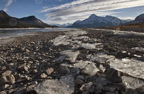 Abraham Lake Winter 5435906 Stock Photo at Vecteezy