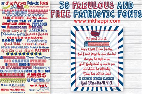 Patriotic Fonts! Here's 38 of the best free Patriotic Fonts - inkhappi