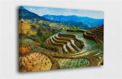 Famous Places Art Canvas-Banaue Rice Terraces Philippines Art | Etsy