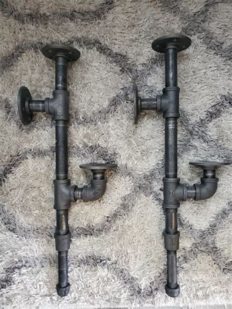 BLACK PIPE WALL Sconces-Industrial Rustic Steampunk Decor $89.99 - PicClick