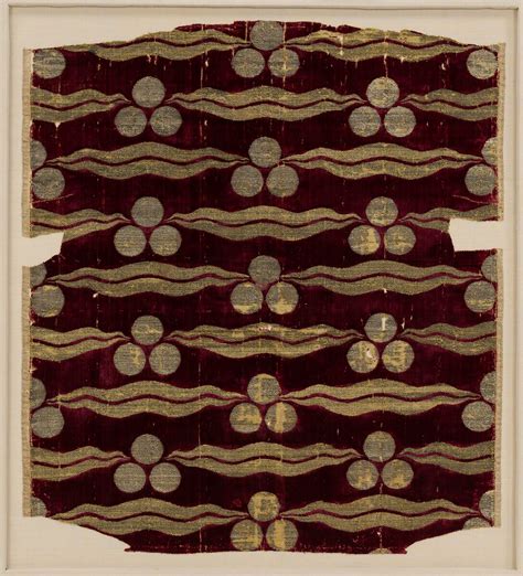 Fragmentary Silk Velvet with Repeating Tiger-stripe and 'Chintamani ...