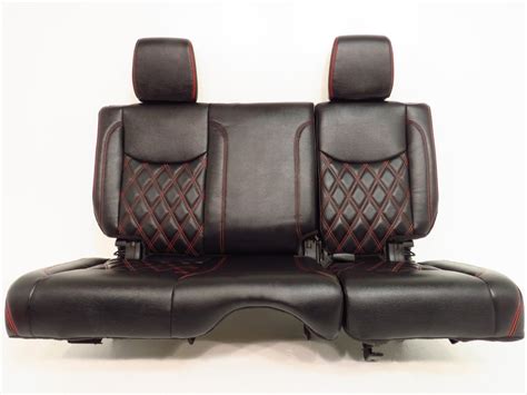 Replacement Jeep Wrangler Seats Jk 4 Door Leather Seats Black & Red 2011 2012 2013 2014 2015 ...