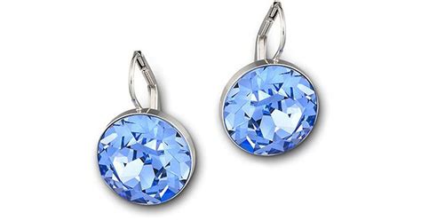 Swarovski Bella Crystal Mini Drop Earrings in Blue | Lyst