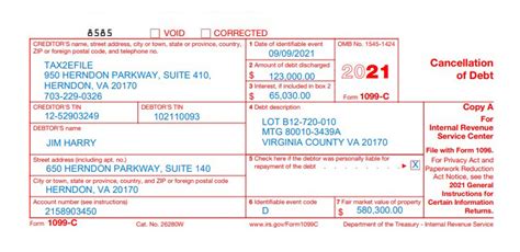 1099 C Form Printable