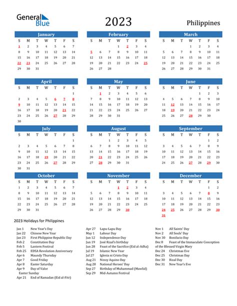 Holiday 2023 Calendar Philippines – Get Calendar 2023 Update