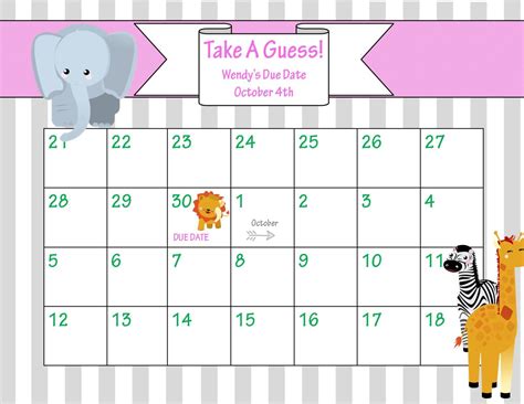 Best Of Printable Due Date Calendar | Free Printable Calendar Monthly