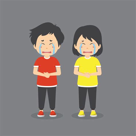 Set Of Crying People 1258981 Vector Art at Vecteezy