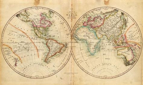 Vintage World Map 1820 | Stretched canvas prints, Art prints, Vintage ...