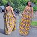 African print high collar dress