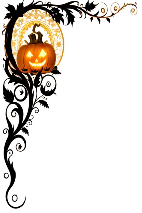 Halloween Pumpkin Border Frame Ai Generative 27762867 PNG