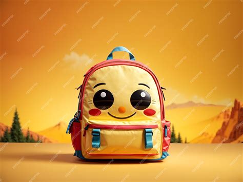 Premium AI Image | a school backpack designed as a cartoon character