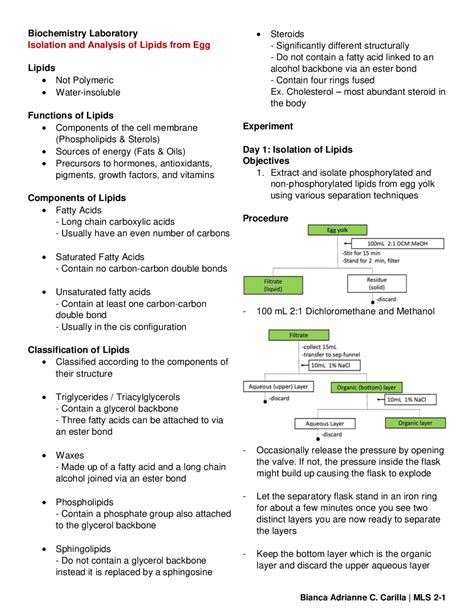 Biochemistry Laboratory Experiment | Lecture notes Biochemistry | Docsity