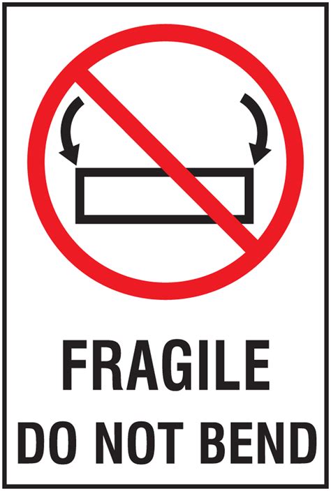 Fragile Do Not Bend International Shipping Labels MPC112