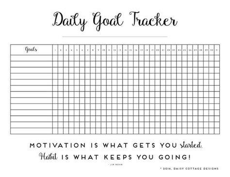 Daily Habit Tracker Printable