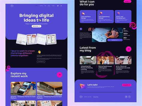 Portfolio Concept Design by Imraan Alam on Dribbble