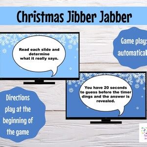 Virtual Game Jibber Jabber Christmas Game Sound Out the Words to Reveal ...